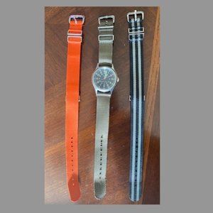 J. Crew x Timex Limited Edition Military Watch & Straps (RARE)